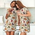 thumbnail image 4 of Balery Cute Vegetables Camisón de manga corta con cuello redondo para mujer, cómodo y elegante., 4 of 6