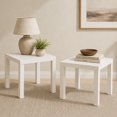 thumbnail image 2 of Furinno Classic Toolless Assembly Square Side Table Set of 2, White End Table with 1.8 Thick Tabletop, Night Stand, Bedside Table, for Living Room, Bedroom, Plain White, 2 of 5