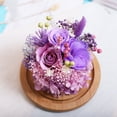 thumbnail image 4 of 1 Set Round Shape Floral Glass Cover Fresh Flower Glass Bell Jar Gift Decoration, 4 of 5