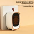 thumbnail image 5 of Nkmbld Mini Heater for Office Desk, Portable Desktop Heater Fan for Office with Adjustable Thermostat and Overheat Protection, Orange, 5 of 8