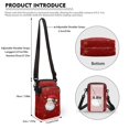 thumbnail image 6 of XYZCANDO Father Christmas Small Crossbody Bags for Teen Girls Heart Cellphone Messenger Handbag with Zipper Stylish Cross Body Phone Purse with Strap for Running Shop Travel, 6 of 7