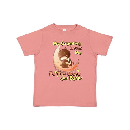 

Inktastic My Grandma Loves Me to the Moon and Back Gift Toddler Boy or Toddler Girl T-Shirt