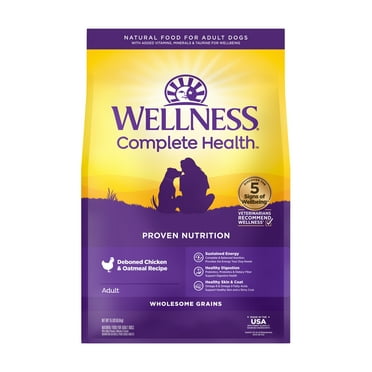 Wellness Complete Health Dry Dog Food, Wholesome Grains, Natural, Chicken & Oatmeal Recipe, (15-Pound Bag)