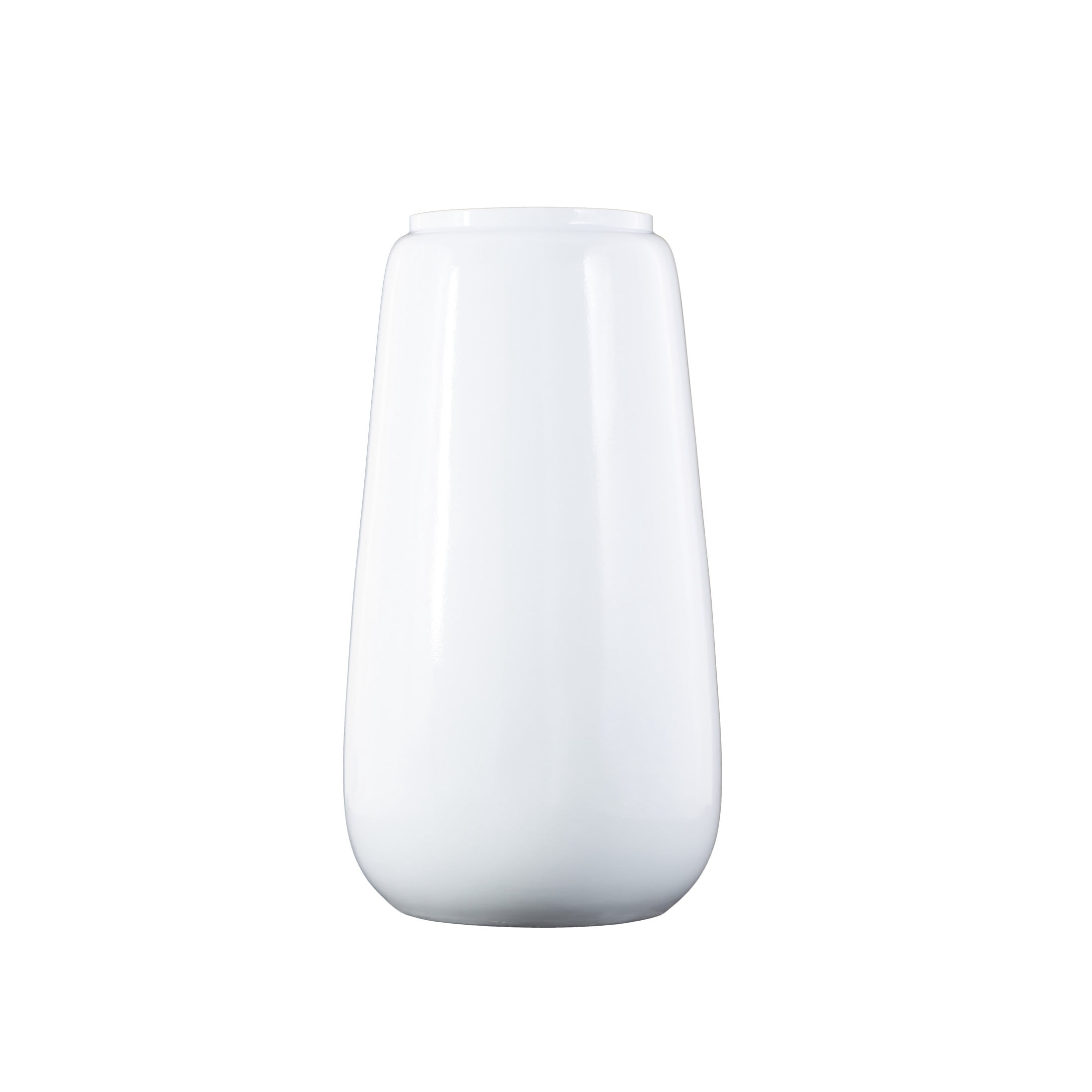 DecMode 30" Tall Floor White Resin Vase