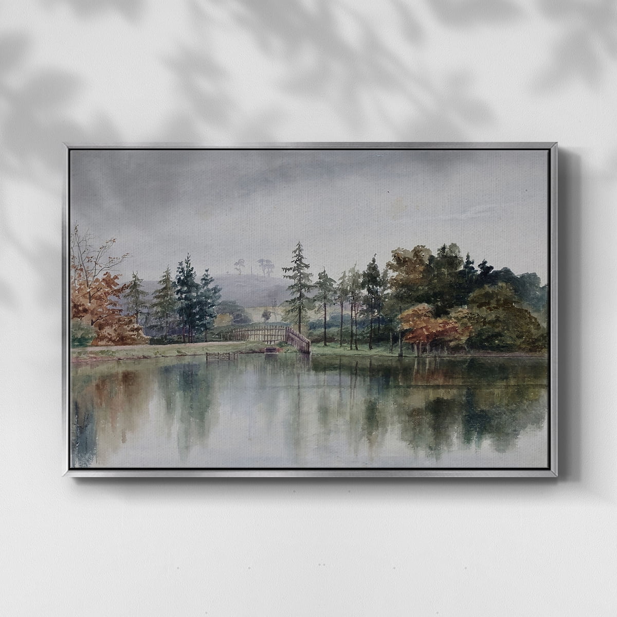 Vintage Landscape-XXI By Wexford Home Framed in Silver Wood Gallery Wrapped Canvas 27 in. x 41 in.