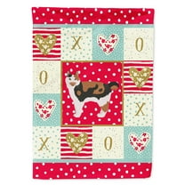 Carolines Treasures CK5594GF Cymric 2 Cat Love Flag Garden Size Small multicolor