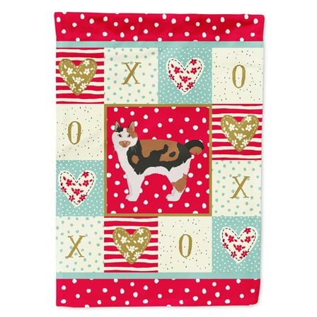 Carolines Treasures CK5594GF Cymric 2 Cat Love Flag Garden Size Small multicolor