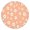 Peach Daisy Flower, variant on Blue Daisy Flower Green Leaves Pattern Round Fitted Tablecloth with Elastic Edge,Dining Table Cover Waterproof,Outdoor Round Tablecloth for Camping,Dining,Indoor and Outdoor