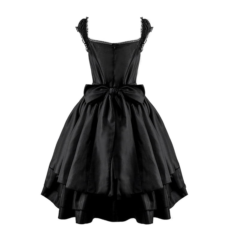 black gothic wedding guest dress Gothic Black Wedding Dresses COCOMELODY