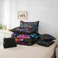 thumbnail image 6 of Castle Fairy Hippie Abstract Dragonfly Bedding Comforter Set 7-Piece for Female Men Women,Bohemian Chic Floral Flowers King Bedding Sets,Boho Exotic Style Ultra Soft Bed Sheets,Ultra Soft Home Decor, 6 of 8