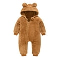 thumbnail image 3 of Godderr Baby Girls Boys Snowsuit 6 Months-3 Years Fleece Jacket Ears Hooded Jumpsuit Infant Onesie Winter Romper Outwear, 3 of 9