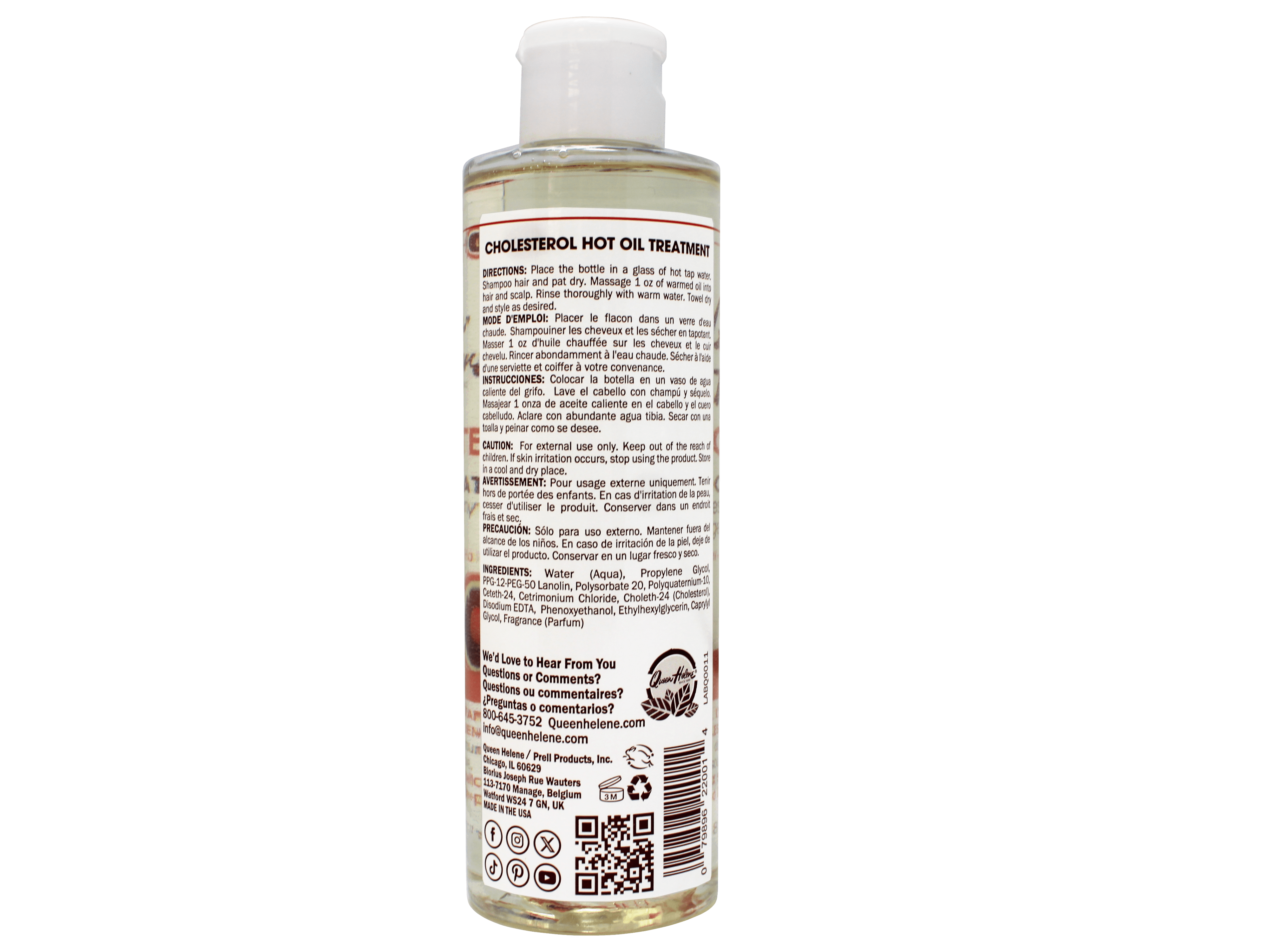Queen Helene Cholesterol Hot Oil Treatment, Alcohol-Free Formula