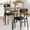 Vintage, variant on AOILE 3-Piece Dining Table Set with Upholstered Chairs, Compact Kitchen Table and Chair Set for 2, Small Space Solution, Vintage Woodgrain Finish