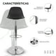 thumbnail image 2 of Silla de Bar Giratoria Gaon con Reposapiés y Respaldo Medio para Barra o cocina negro 1 pieza GN-BRS01, 2 of 9