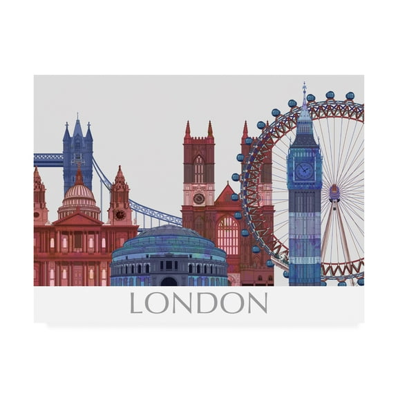 Trademark Fine Art 'Octopus Rainbow Splash Pink' Canvas Art by Fab Funky