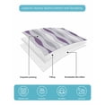 thumbnail image 5 of Quilts Queen Size Bedding Set, Purple Grey Striped Lightweight Quilted Comforter, Modern Abstract Geometric Stripes Soft Reversible Bedspread Coverlet with Pillow Covers for All Season, 90" x 96", 5 of 7