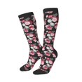 thumbnail image 2 of Fotbe Rose Flowers print Women's Men's Novelty Crew Socks Cotton Socks Knee High Socks for Walking,Running,Nurses,Pregnancy, 2 of 8