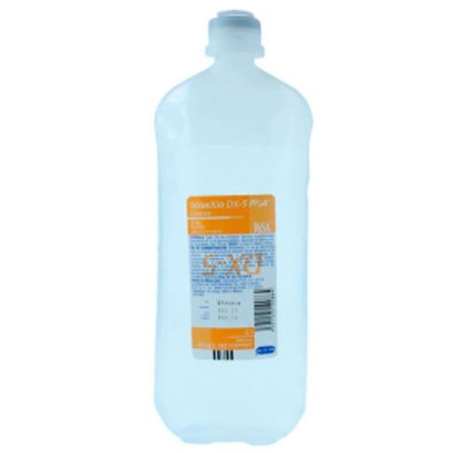 Caja con 12 Pzas Solución Glucosada DX-5 De 1000 Ml Pisa Pisa Inyectable