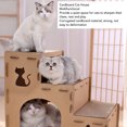 thumbnail image 3 of Cardboard Cat House, Cat Corrugated Scratcher Box Resting Bed  for Cat Playing, 3 of 7