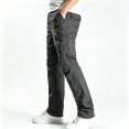 thumbnail image 2 of Men Stretch Multi Utility Cargo Pants Tapered Light Reinforced 6 Pocket Outdoor Work Pants S-XL（1 piece）, 2 of 10