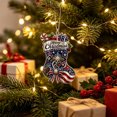thumbnail image 4 of Tyidzon Patriotic Christmas Ornaments, 250th Anniversary Red White & Blue Design, Acrylic Tree Hanging Decor, 3.15 in 2D for Xmas Tree Gift Home Decor, 4 of 6
