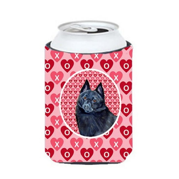 Schipperke Valentines Love And Hearts Can Or bottle sleeve Hugger - 12 oz.