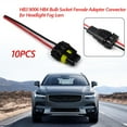thumbnail image 4 of 10pcs 9005 HB3 9006 HB4 Bulb Sockets Female Adapter for Headlight Fog Light, 4 of 9