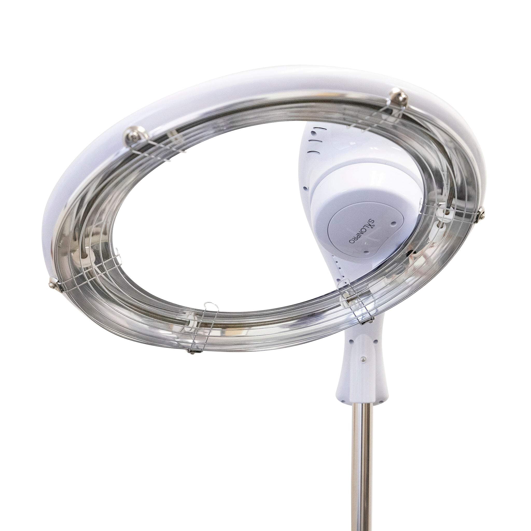 SalonPro Orbiting Halo Compact Infrared Hair Dryer  Color Processor – Rolling Base, White