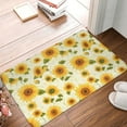 thumbnail image 4 of Sikiie European-style Pattern Sunflower Print Flannel Anti-slip Floor Mat 16x24in, Thickened Dustproof Entrance Door Mat Floor Mat for Kitchen, Bathroom, Laundry Room, 4 of 7