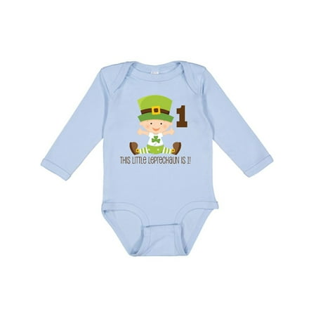 

Inktastic 1st Birthday Little Leprechaun Gift Baby Boy Long Sleeve Bodysuit