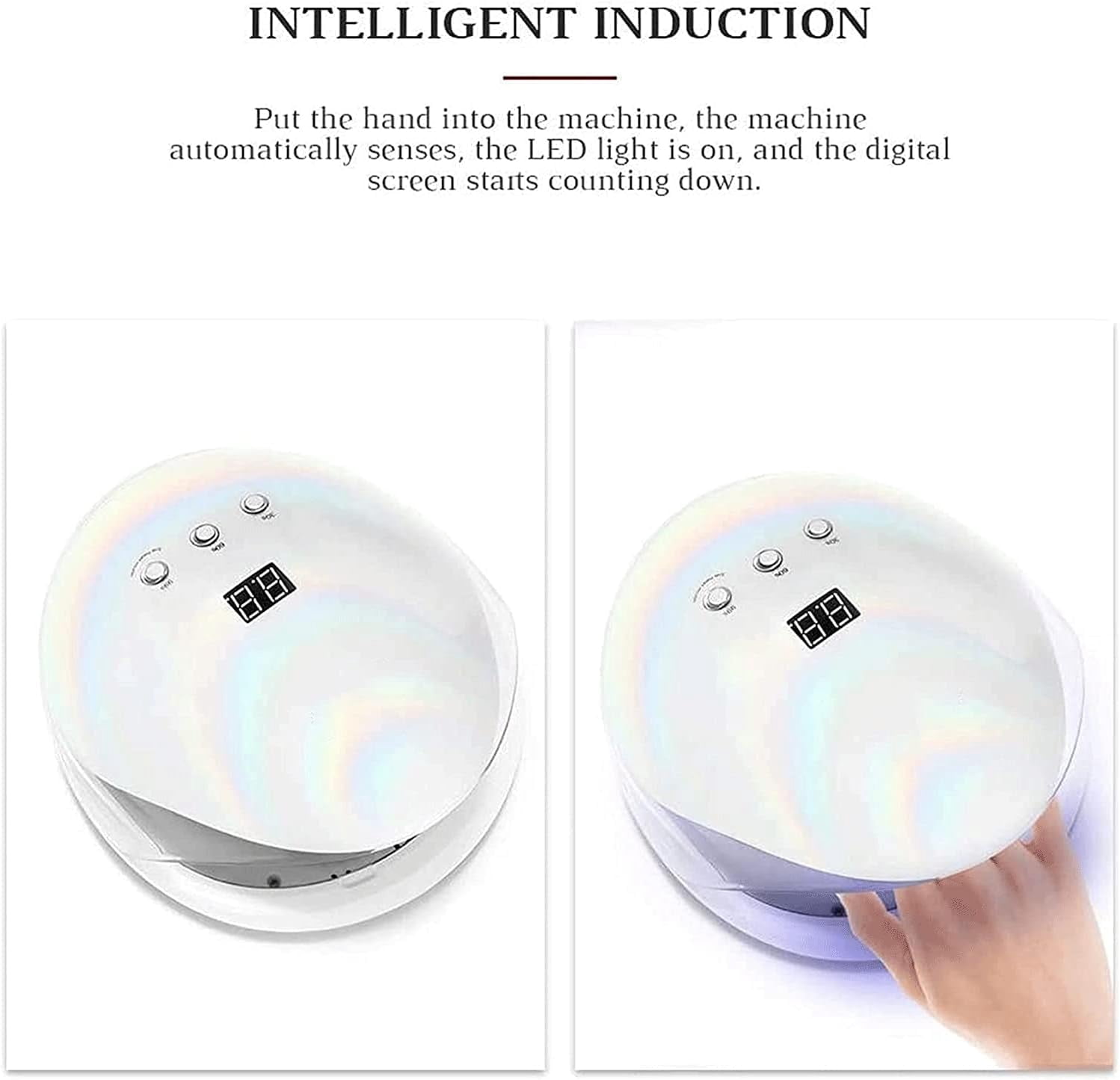 UV LED Nail Lamp, Nail Light, Portable LED Nail Lamp for Gel Polish, Nail lamp for Acrylic and Gel, Suitable for Travel, Home, School, Office