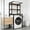 Black, variant on WanKaMom Garage Storage Shelves, Heavy Duty Metal Washing Machine Shelf Over The Washer Dryer, Freestanding Utility Rack Organizer