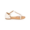 thumbnail image 2 of New Women CHeRISH Sallie-5 Leatherette Chevron T-Strap Thong Flat Sandal Size, 2 of 5