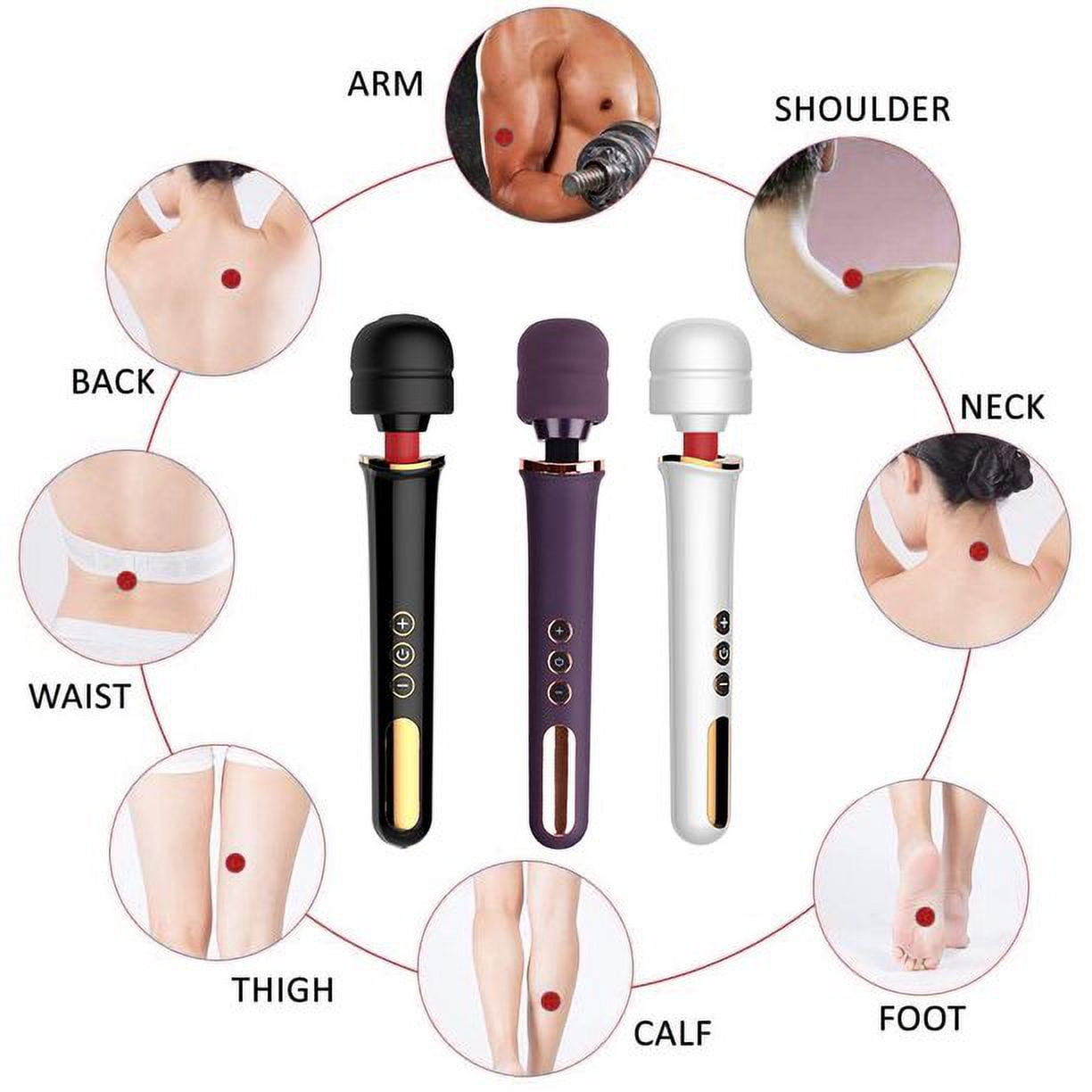 Back Massager,  Handheld Electric Massager Rechargeable Cordless Massager,Personal Massager for Women，Full Body Deep Tissue Massager for Muscles, Neck, Shoulder, Back, Leg, Foot (Purple)
