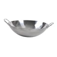 thumbnail image 3 of Sartén para saltear, wok para asar, olla caliente, wok multiusos, wok de fondo redondo, sartén tradicional para cocinas de gas de primera calidad 32 cm, 3 of 9