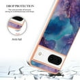 thumbnail image 6 of Designed for Google Pixel 8 Marble Case, Ultra Thin Girls Women Plating Marble Designed Flexible Soft TPU IMD Marble Protective Case Cover for Google Pixel 8 - Purple, 6 of 8