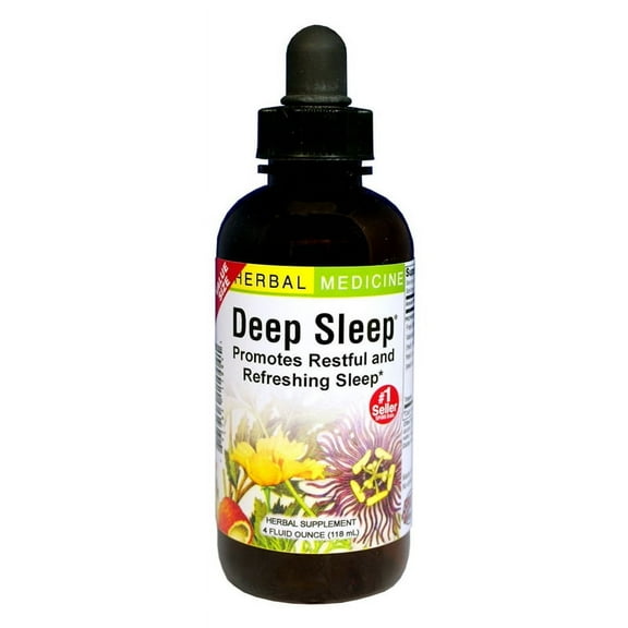 Deep Sleep - Natural Herbal Sleep Aid Supplement - Non-Habit Forming - 4 oz Liquid Extract (Contains Fresh Extracts of California Poppy, Valerian, Passionflower, Chamomile, Lemon Balm