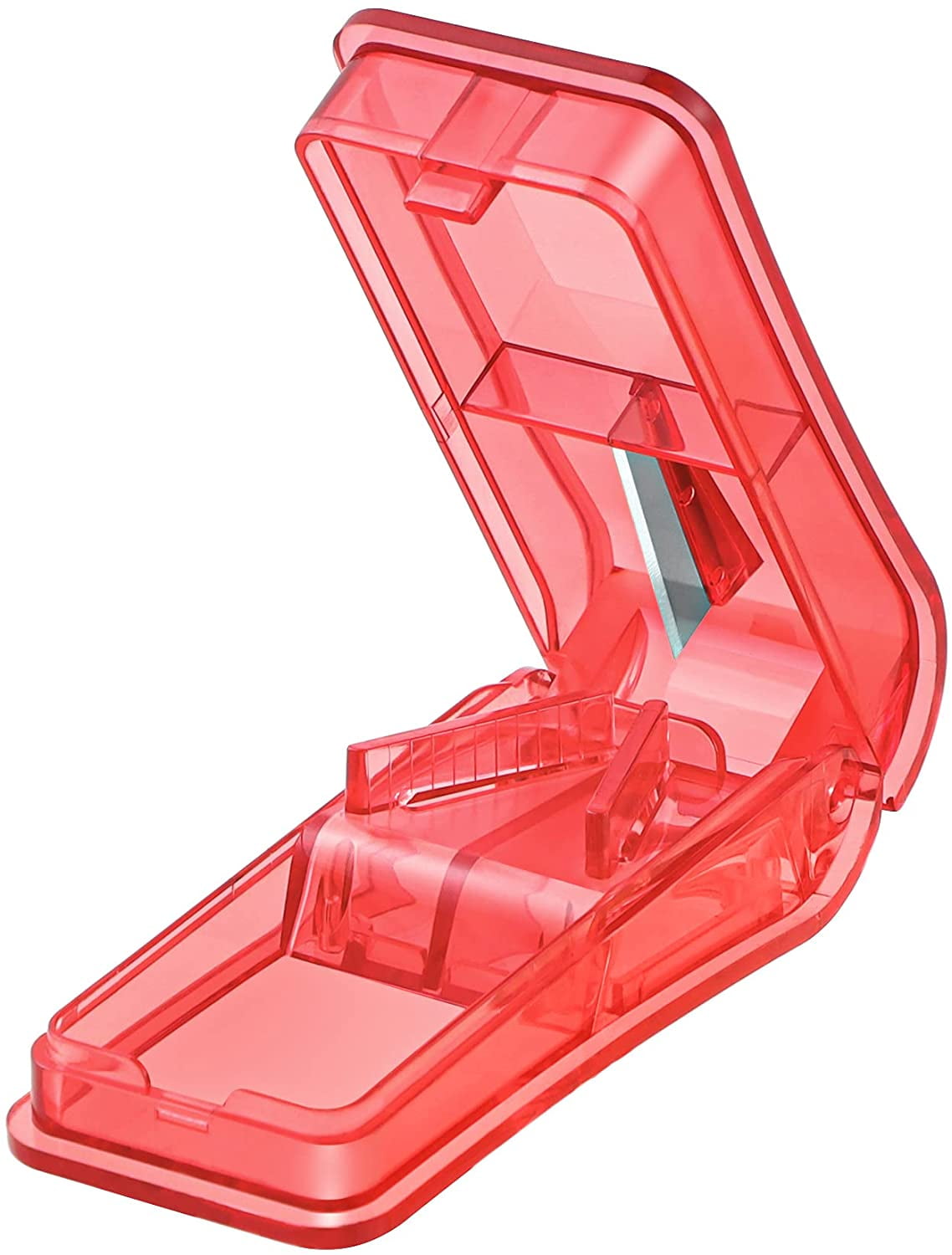 Pill Cutter for Small Pills, Tablet Splitter with Blade Guard, Safety