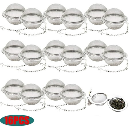 

Set of 16 Stainless Steel Mesh Tea Balls Tea Filters for Tea