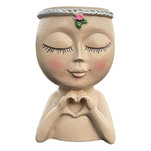 1PCS Planteur de visage Résine Planteur mignon décoratif unique Pots de plantes Succulent fleur Planter de visage Pots Planter visage