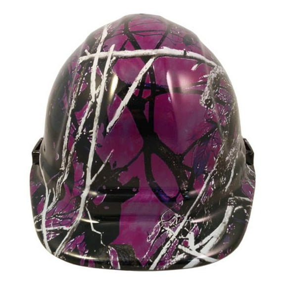 Muddy Girl Purple Hydro Dipped Hard Hats Cap Style