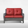 thumbnail image 3 of POCASSY 52.77" Wide Outdoor Wicker Loveseat With Cushions, 3 of 10