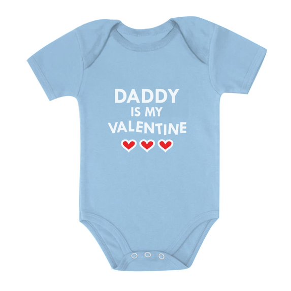 Tstars Girls Valentine's Day Love Daddy Is My Valentine Cute Infant Gift for Valentine's Day Gift Idea for Girl Outfit Baby Bodysuit