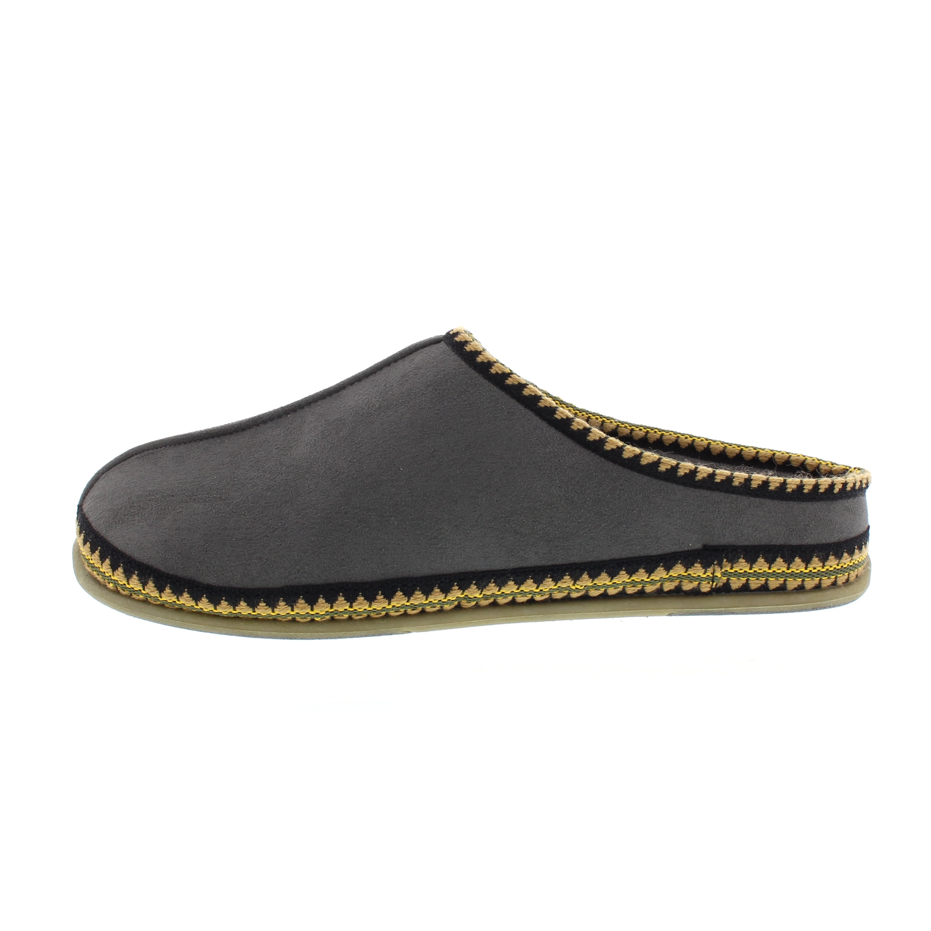 Deer Stags Mens Wherever Faux Suede Knit Trim Mule Slippers