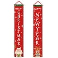 thumbnail image 3 of 2Pcs Couplets Christmas Porch Front Door Hanging Banners Outdoor Flags Signs Holiday Decor, 3 of 10