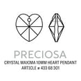 thumbnail image 2 of Preciosa Crystal Heart Pendant 10mm Light Pink (Package of 5), 2 of 2