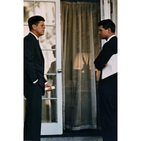 24x36 gallery poster, President Kennedy with his brother Robert, 1963