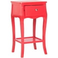 thumbnail image 3 of SAFAVIEH Thelma Solid Rustic End Table with Storage Drawer, Hot Red, 3 of 6