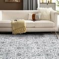 thumbnail image 6 of GlowSol 5' x 7' Area Rug Vintage Medallion Area Rugs Floral Rug Soft Foldable Area Rugs for Dining Room Home Office, Gray Beige, 6 of 6