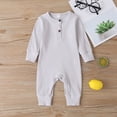 thumbnail image 4 of Izhansean Newborn Baby Boy Girl Long Sleeve Knitted Romper Jumpsuit One-Pieces Clothes Silver Gray 6-9 Months, 4 of 8